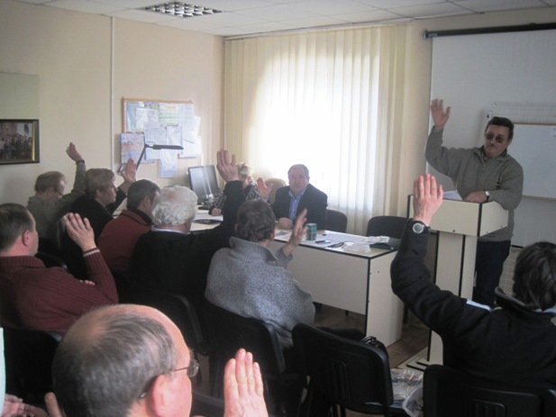 22 лютого 2014 року звітно-виборча конференція Донецької ОФСТ. - Открытие конференции.JPG