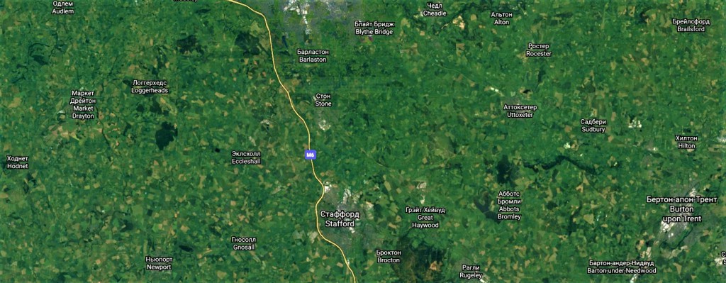 Путешествия в Великоанадольский лес. - Англия - сельская местность со спутника.jpg